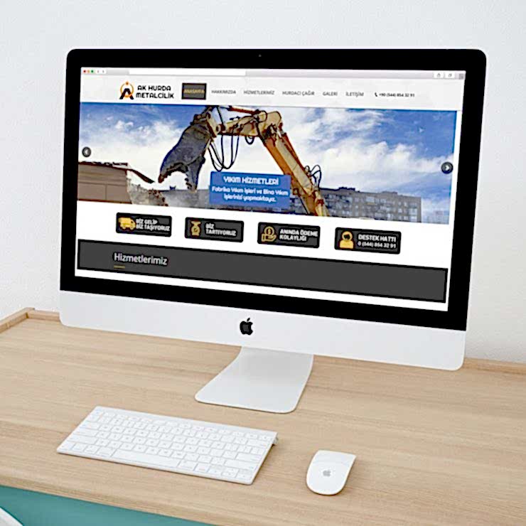 akmetal hurdacilik web tasarim